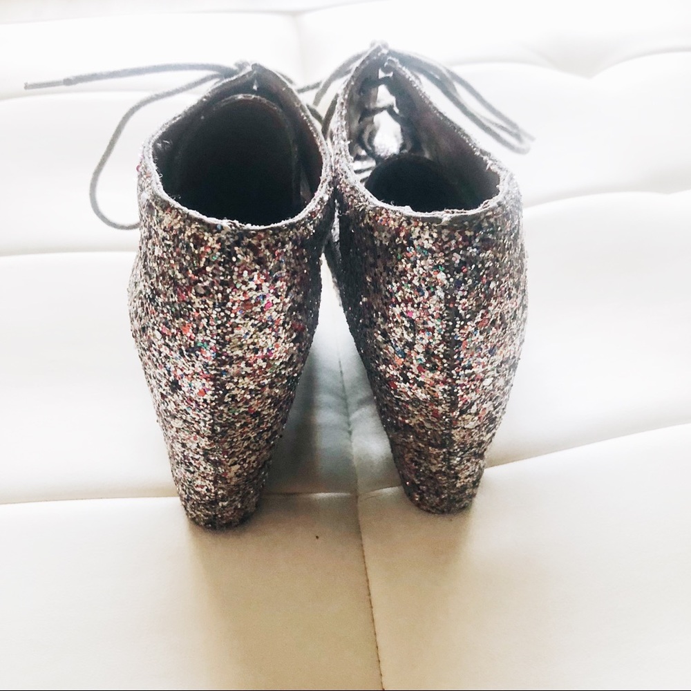 Jeffrey Campbell Glitter Wedge Ankle Bootie - Picture 5 of 7